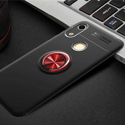 Huawei Y6S 2019 Kılıf Zore Ravel Silikon Kılıf - Siyah-Kırmızı