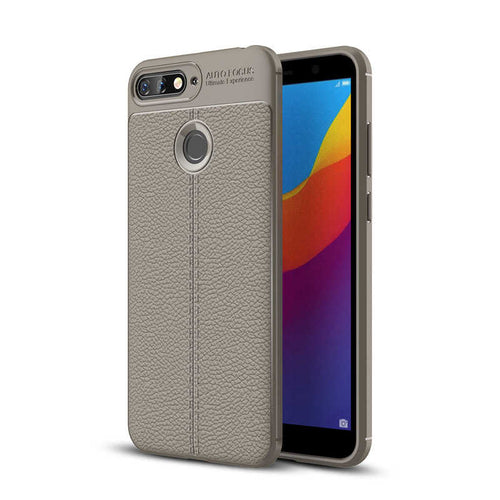 Huawei Y7 2018 Kılıf Zore Niss Silikon Kılıf - Gri