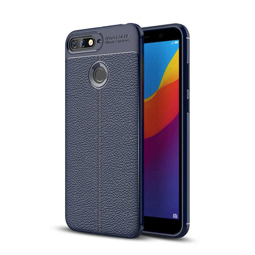 Huawei Y7 2018 Kılıf Zore Niss Silikon Kılıf - Lacivert