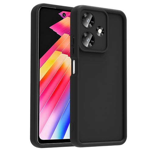 İnfinix Hot 30 Kılıf Kamera Korumalı Zore Ananas Kılıf - Siyah