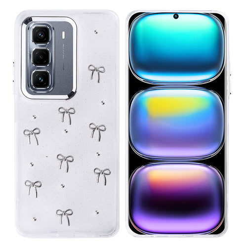 İnfinix Hot 50 Pro Plus 4G Kılıf Airbag Tasarımlı Simli Şeffaf Zore Kutup Kılıf - Fiyonk