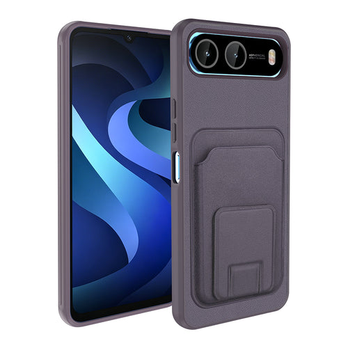 İnfinix Hot 60i 5G Kılıf Kartlıklı TPU Zore Bikart Kılıf - Gri