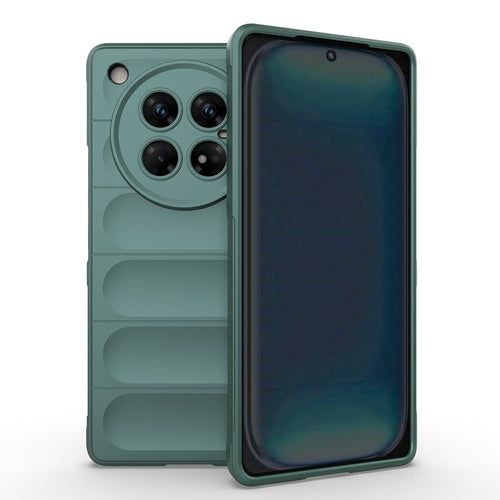 İnfinix Zero 40 5G Kılıf Esnek TPU Oyuklu Arka Yüzey Tasarımlı Zore Etnik Silikon Kılıf - Koyu Yeşil