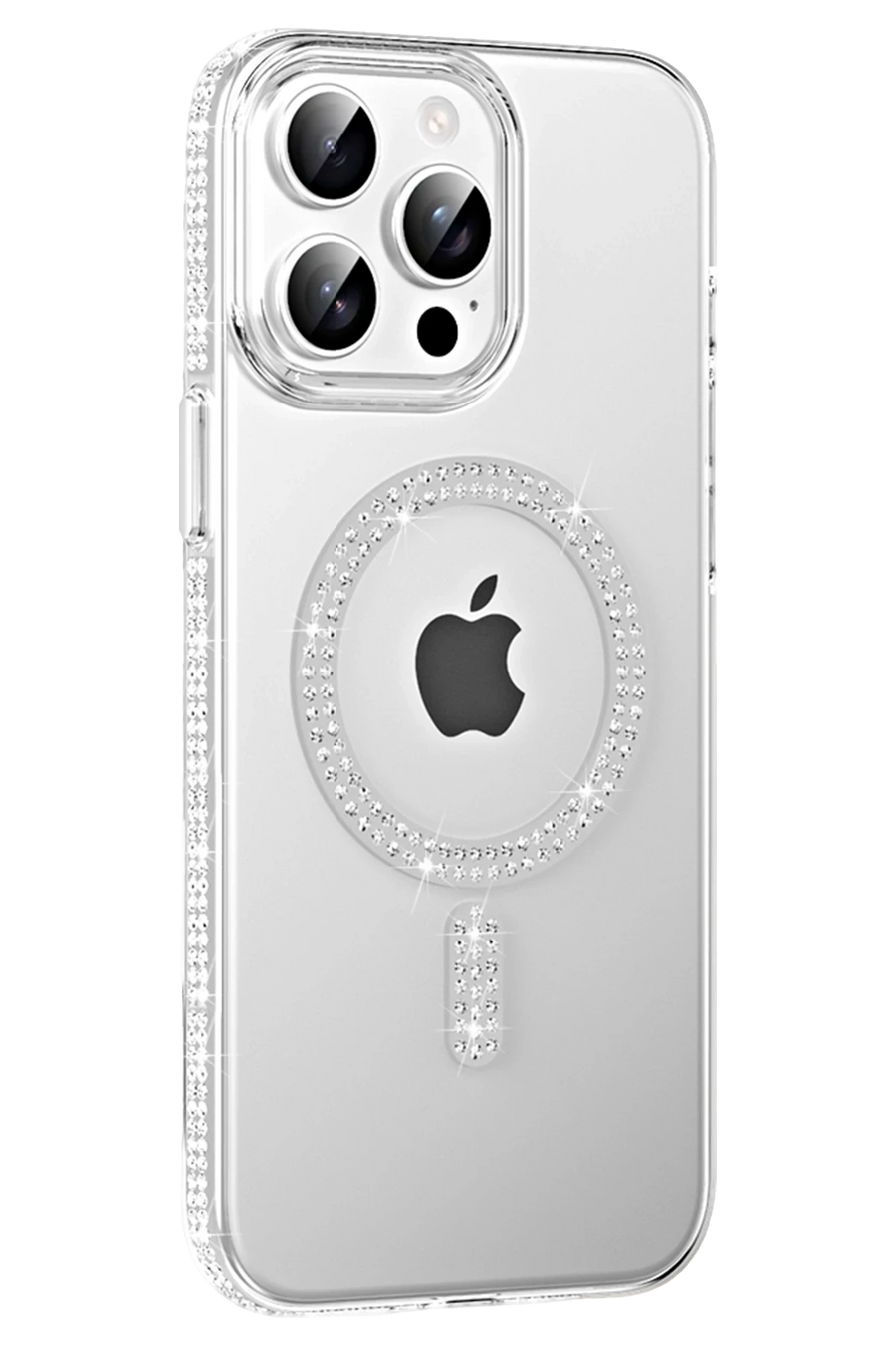 Joko Apple iPhone 14 Pro Max Move Taşlı Magsafe Kapak - Gümüş