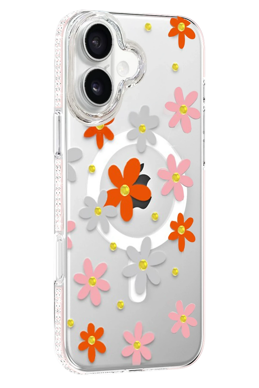 Joko Apple iPhone 16 Floral Magsafe Kapak - Turuncu