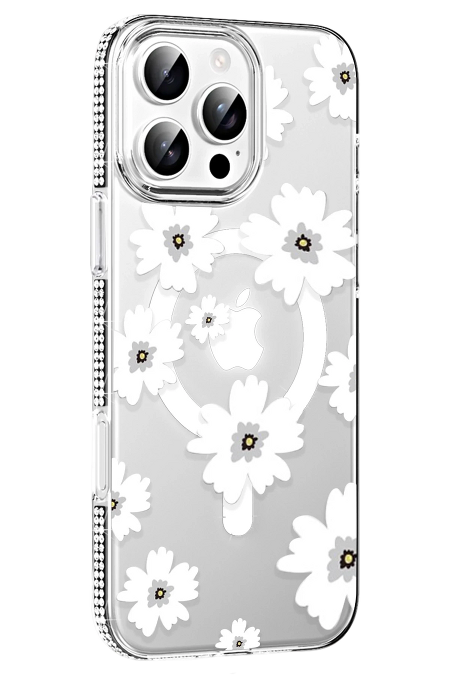 Joko Apple iPhone 16 Pro Max Floral Magsafe Kapak - Beyaz