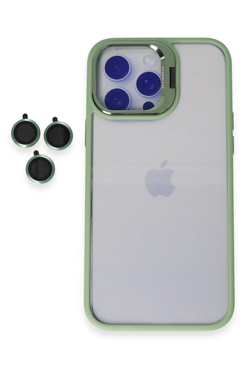 Joko Apple iPhone 14 Pro Max Kılıf Roblox Lens Standlı Kapak - Yeşil