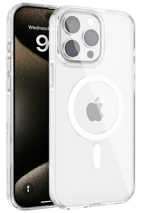 Joko Apple iPhone 15 Pro Gleam PC Sert Magsafe Kılıf - Şeffaf