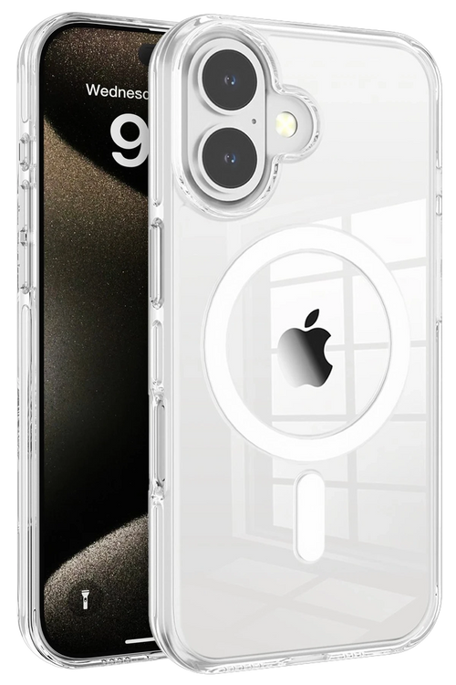 Joko Apple iPhone 16 Gleam PC Sert Magsafe Kılıf - Şeffaf