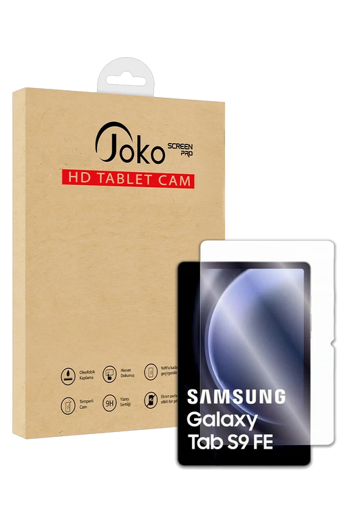Joko Samsung Galaxy X610 Tab S9 FE Plus 12.4 HD Tablet Cam Ekran Koruyucu - Şeffaf