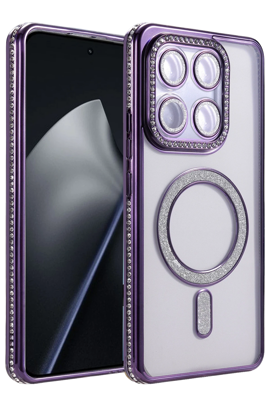 Newface Xiaomi Mi 15T Pro Joke Simli Magneticsafe Kılıf - Derin Mor