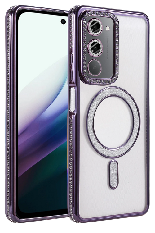 Newface Xiaomi Redmi 15 4G Joke Simli Magneticsafe Kılıf - Derin Mor