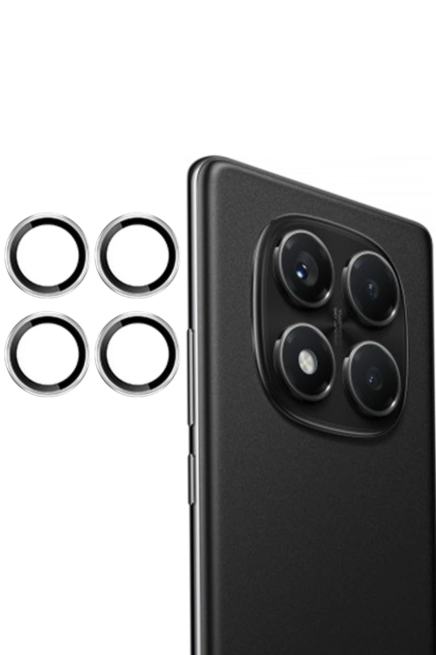 Joko Xiaomi Redmi Note 14 Pro 4G PVD Metal Kamera Lens - Gümüş