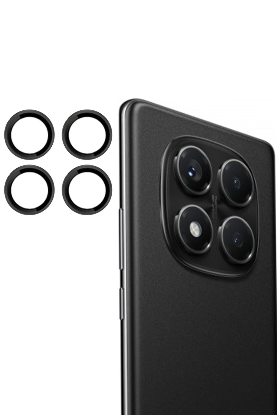 Joko Xiaomi Redmi Note 14 Pro 4G PVD Metal Kamera Lens - Siyah