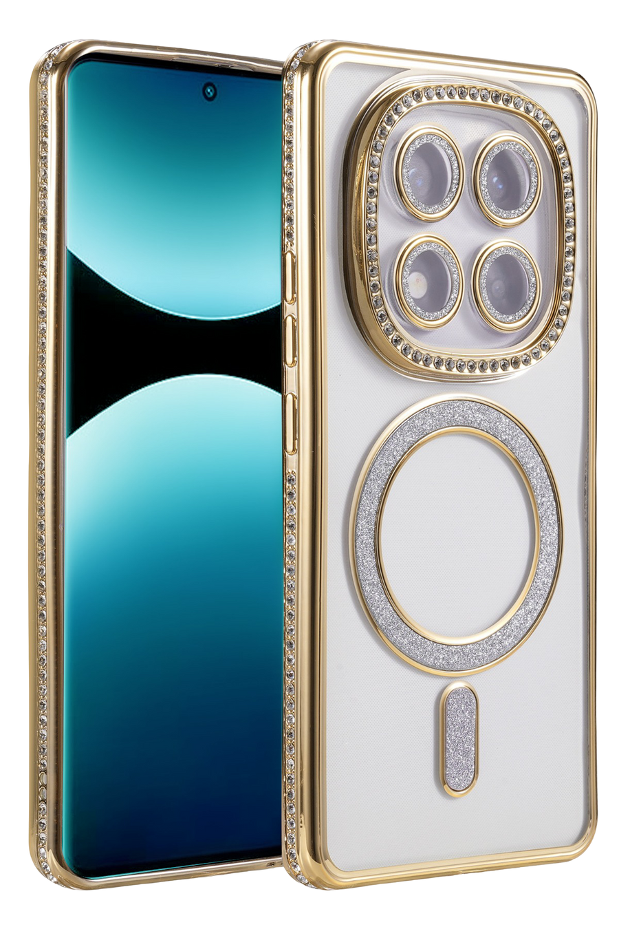 Newface Xiaomi Redmi Note 15 Pro 5G Joke Simli Magneticsafe Kılıf - Gold