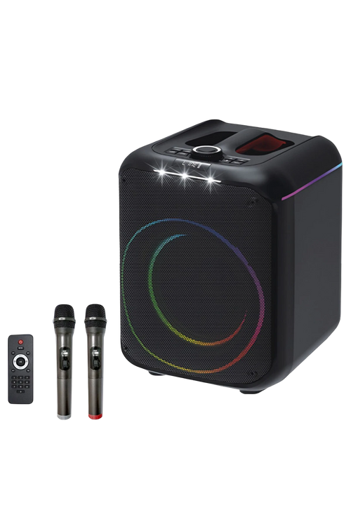 Konfulon F39 25W Sürücülü RGB Işıklı 2 Adet Mikrofonlu Bluetooth 5.3 Kablosuz Hoparlör – Siyah