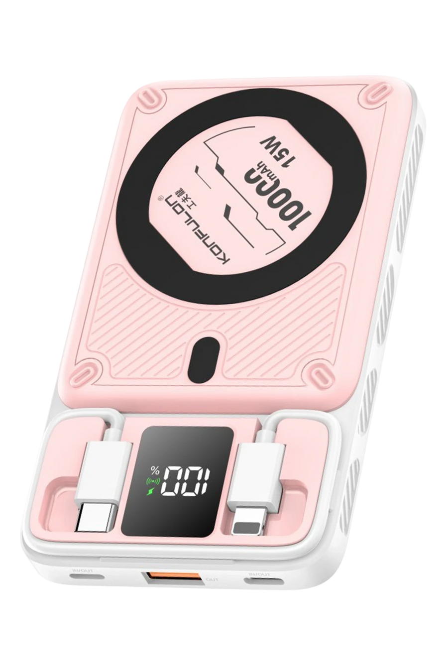 Konfulon M25W 10.000 mAh 20W PD Magsafe Powerbank - Pembe