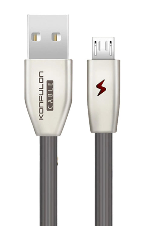 Konfulon S53 Led Işıklı Micro USB Kablo 1M 3A - Siyah