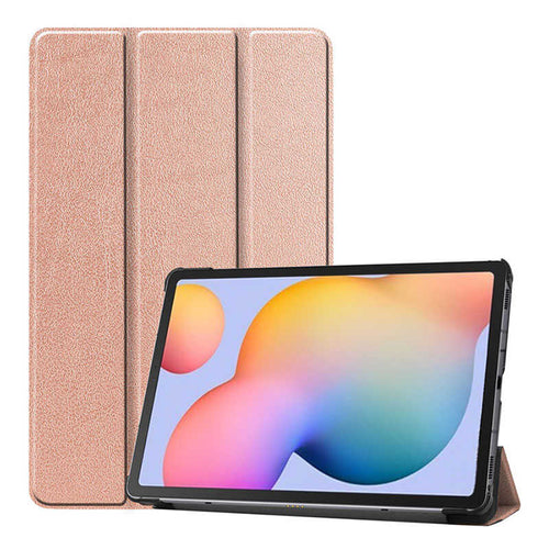 Lenovo M10 Plus TB-X606F Zore Smart Cover Standlı 1-1 Kılıf - Rose Gold