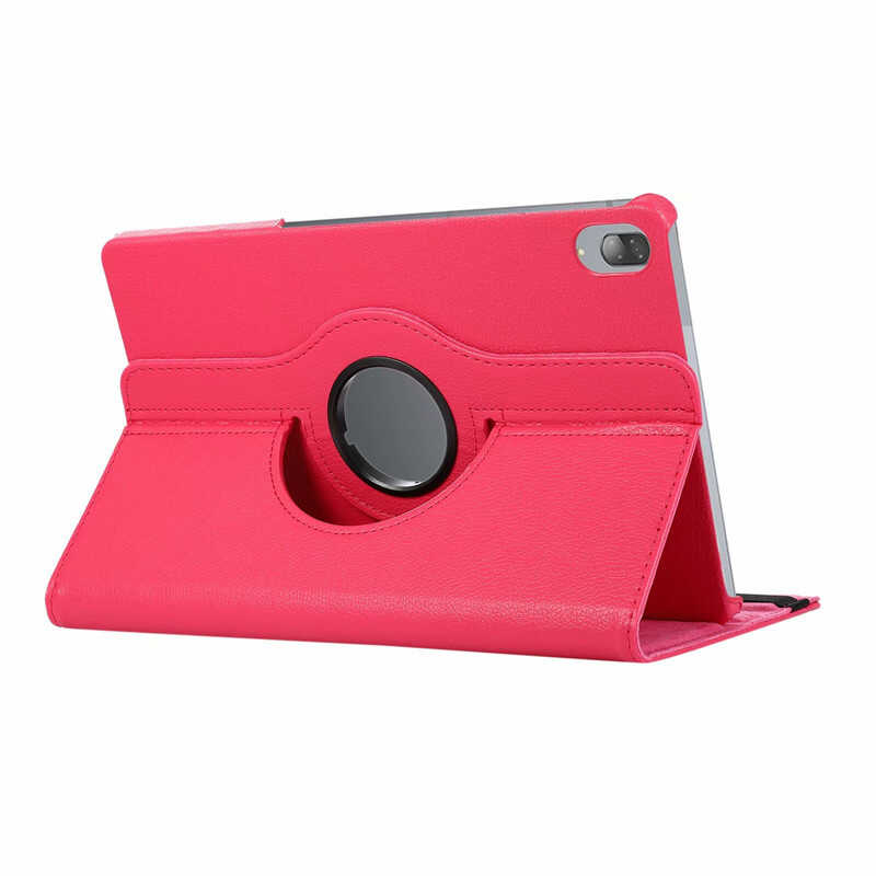 Lenovo M10 TB-X505F Zore Dönebilen Standlı Kılıf - Pembe Koyu