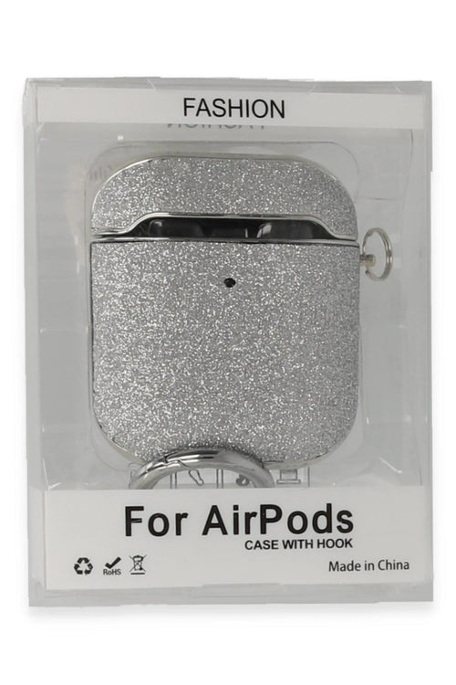 Newface Apple Airpods 2 (2.nesil) Spell Simli Kılıf - Gümüş