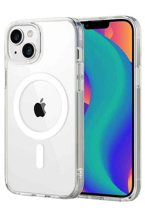 Newface Apple iPhone 14 Combo Sert Şeffaf Magsafe Kapak - Şeffaf