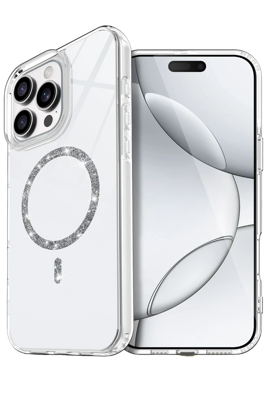 Newface Apple iPhone 14 Pro Max Live Diamond Magsafe Kapak - Şeffaf