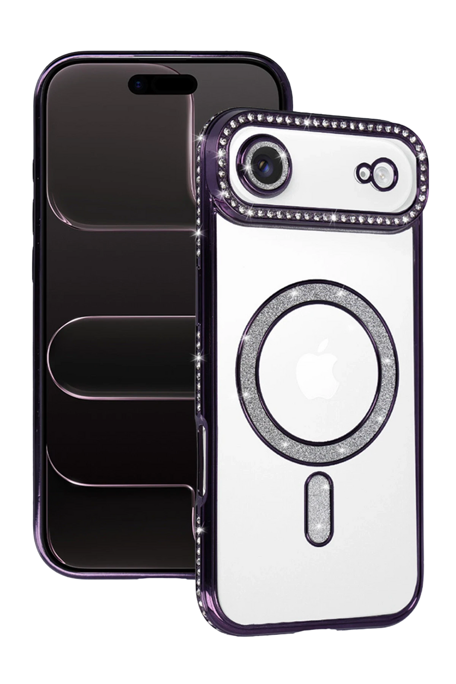 Newface Apple iPhone 17 Air Joke Simli Magneticsafe Kılıf - Derin Mor