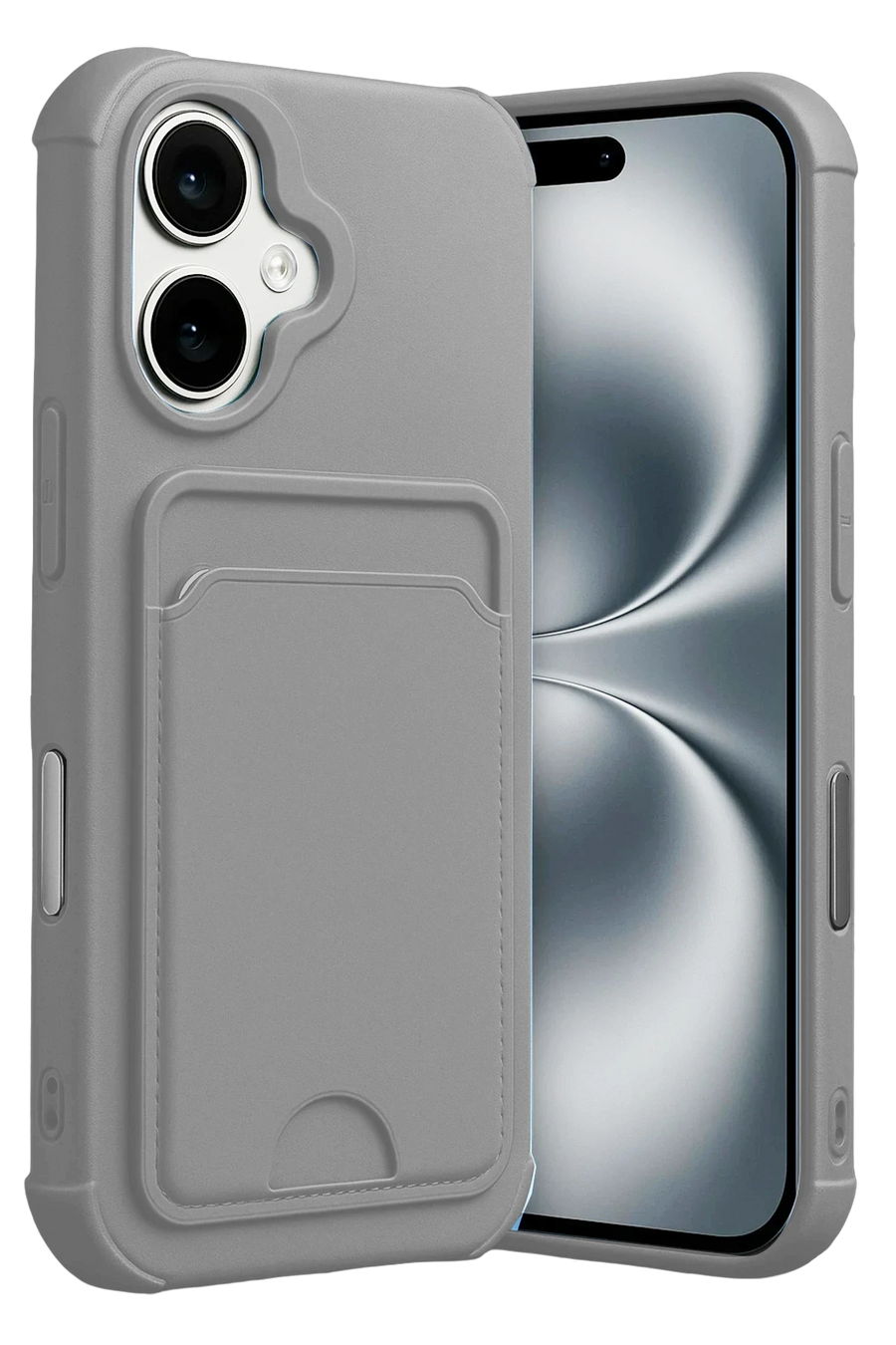Newface Apple iPhone 17 Kelvin Kartvizitli Silikon - Gri
