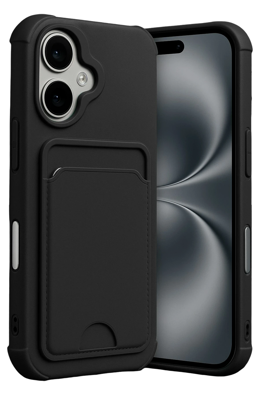 Newface Apple iPhone 17 Kelvin Kartvizitli Silikon - Siyah