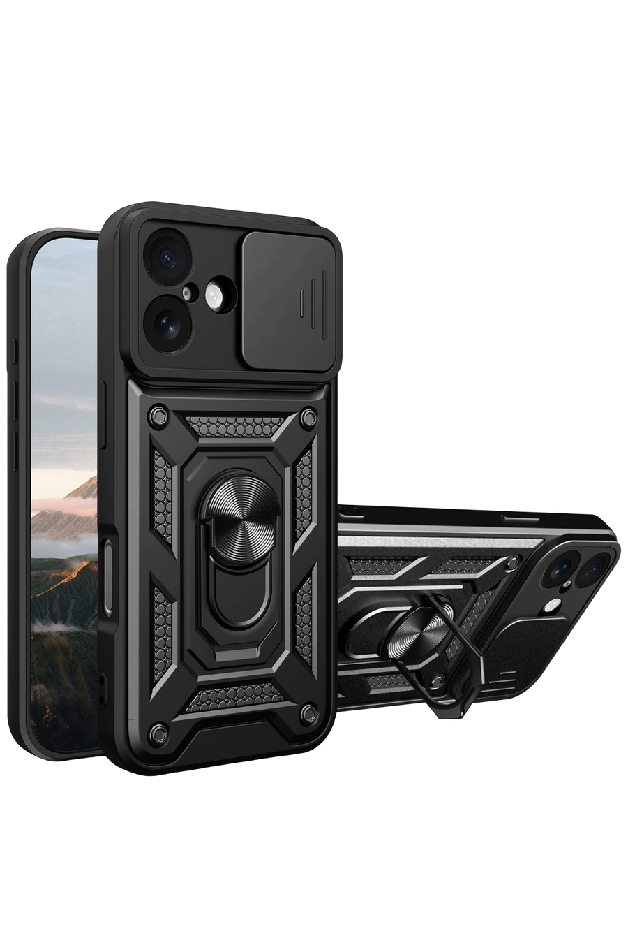Newface Apple iPhone 17 Pars Lens Yüzüklü Silikon - Siyah