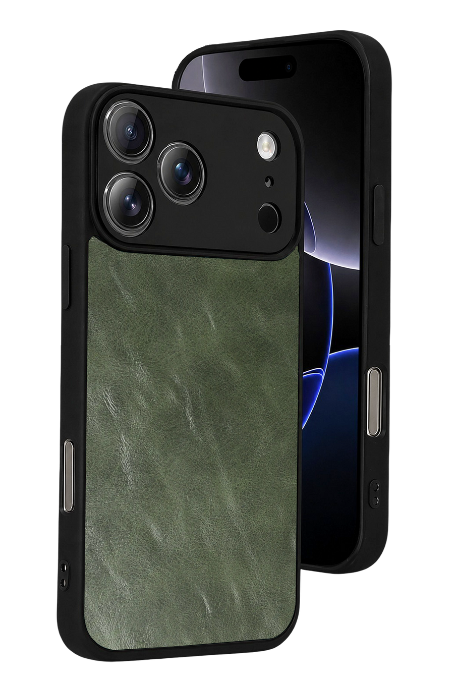 Newface Apple iPhone 17 Pro Aras Deri Kapak - Yeşil