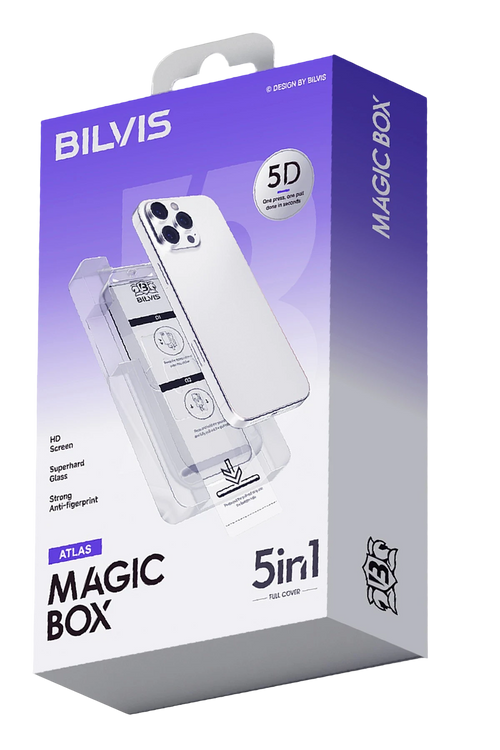 Newface Apple iPhone 17 Pro Bilvis 5in1 3D Magic Cam Ekran Koruyucu - Siyah