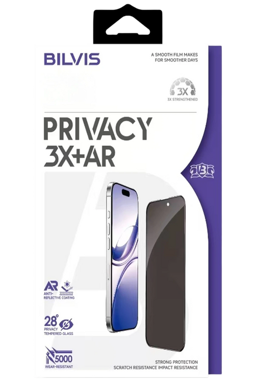 Newface Apple iPhone 17 Pro Max Bilvis 3X AR Hayalet Cam Ekran Koruyucu - Siyah