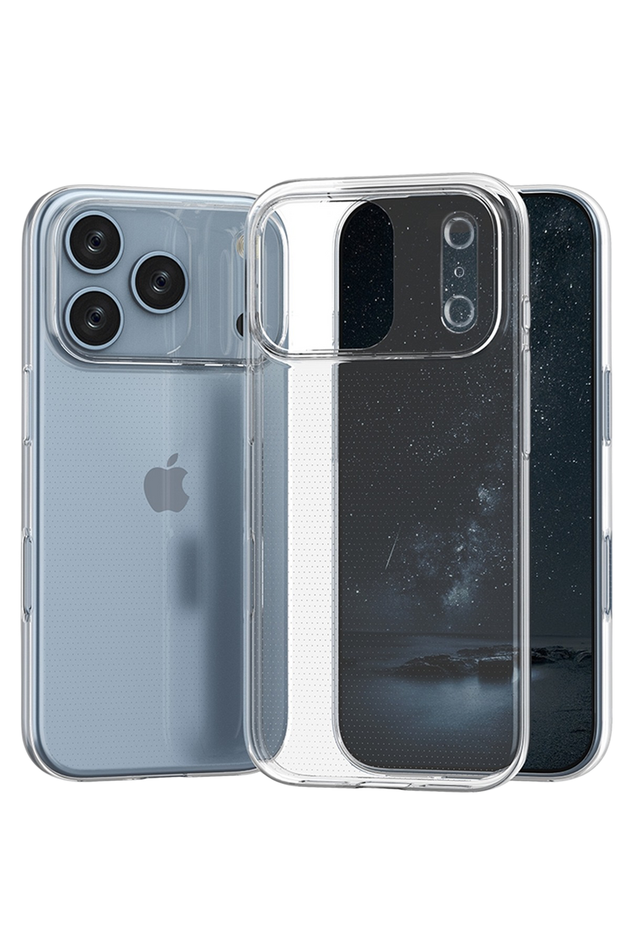 Newface Apple iPhone 17 Pro Max Lüx Şeffaf Silikon - Şeffaf