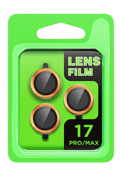 Newface Apple iPhone 17 Pro Raze Metal Kamera Lens - Turuncu