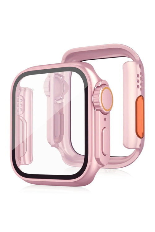 Newface Apple Watch 42mm Watch 49mm Kasa Dönüştürücü ve Ekran Koruyucu - Rose Gold