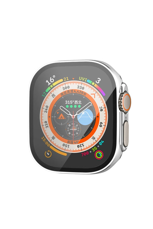 Newface Apple Watch Ultra 49mm Legend Camlı Kasa Ekran Koruyucu - Gümüş