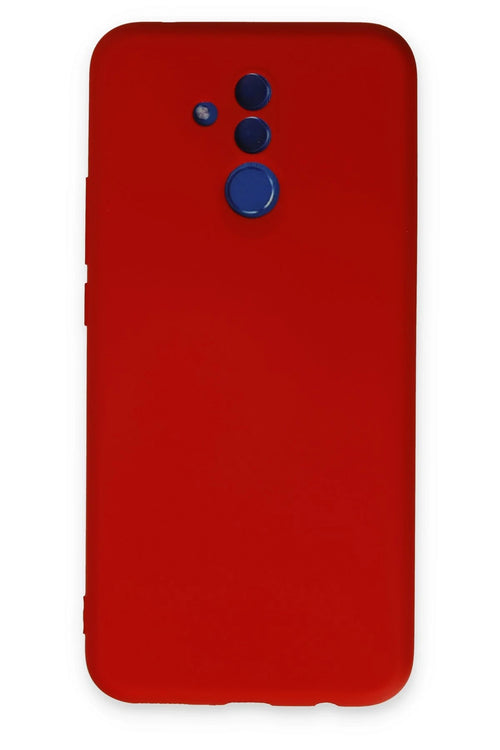 Newface Huawei Mate 20 Lite Kılıf Nano içi Kadife Silikon - Kırmızı