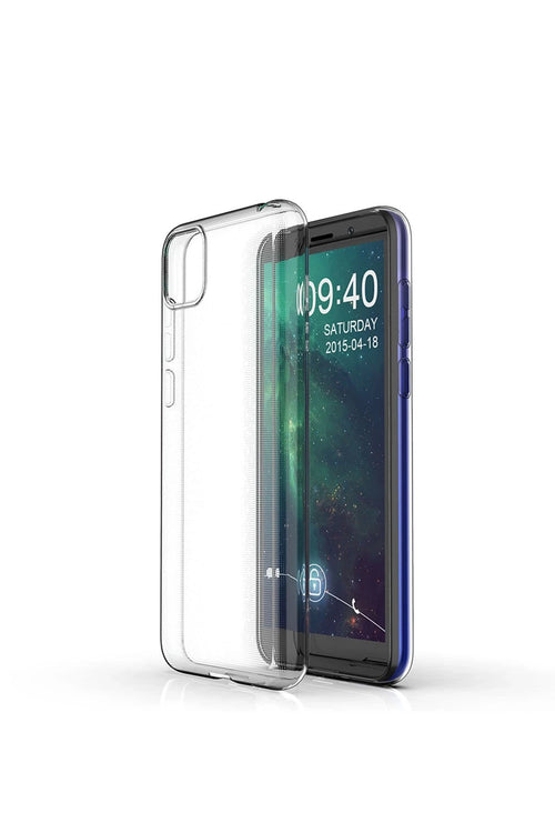 Newface Huawei Y5P Kılıf Lüx Şeffaf Silikon - Şeffaf