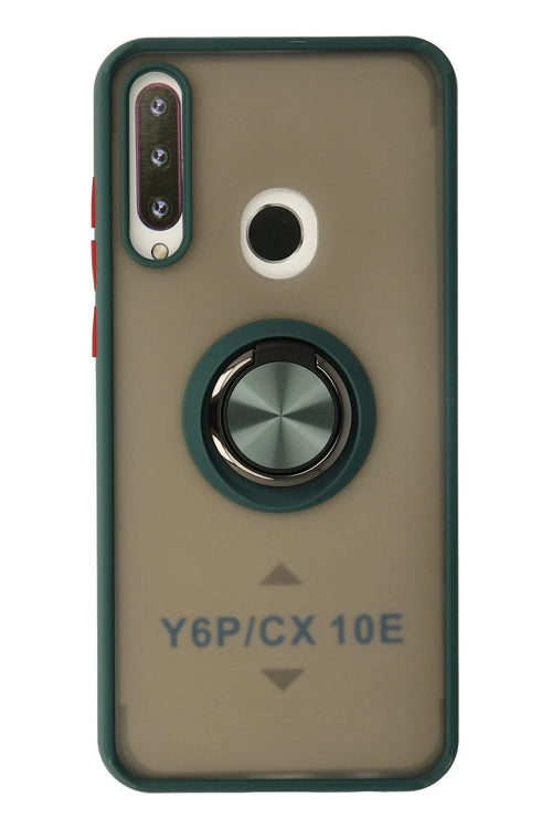 Newface Huawei Y6P Kılıf Montreal Yüzüklü Silikon Kapak - Yeşil