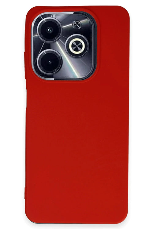 Newface İnfinix Hot 40i Kılıf First Silikon - Kırmızı