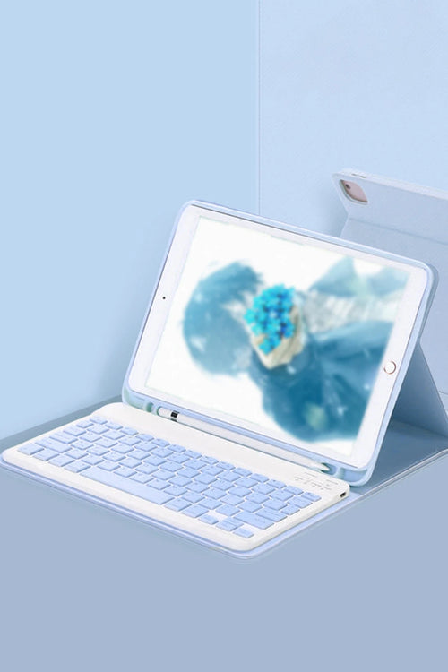 Newface Apple iPad 2022 10.9 (10.nesil) Kılıf KC01 Smart Klavyeli Tablet Kılıfı - Mavi