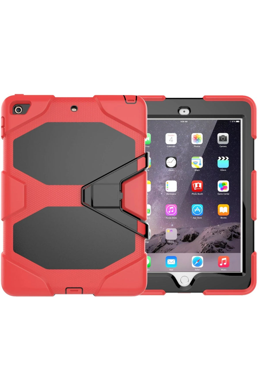 Newface Apple iPad 5 Air 9.7 Kılıf Griffin Tablet Kapak - Kırmızı