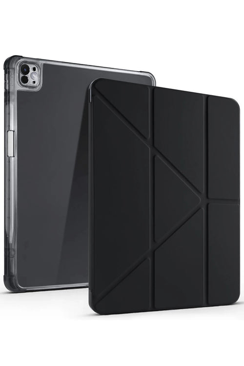 Newface Apple iPad Air 13 (2024) Kılıf Kalemlikli Mars Tablet Kılıfı - Siyah