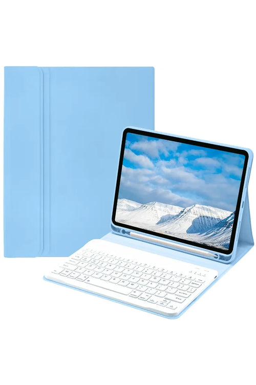 Newface Apple iPad Air 13 (2024) Kılıf KC01 Smart Klavyeli Tablet Kılıfı - Açık Mavi