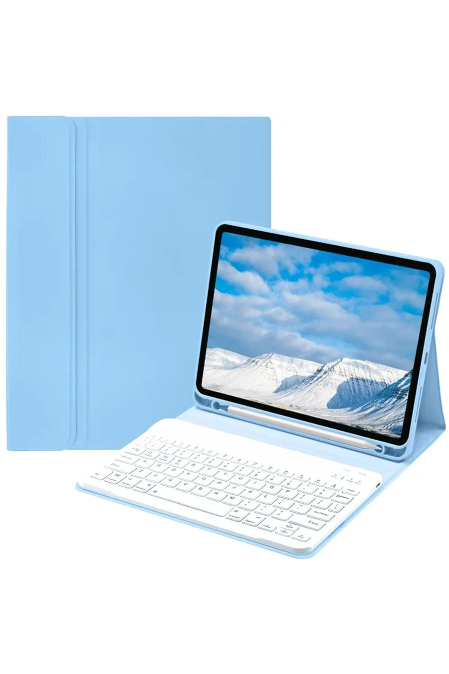Newface Apple iPad Air 13 (2024) Kılıf KC01 Smart Klavyeli Tablet Kılıfı - Açık Mavi
