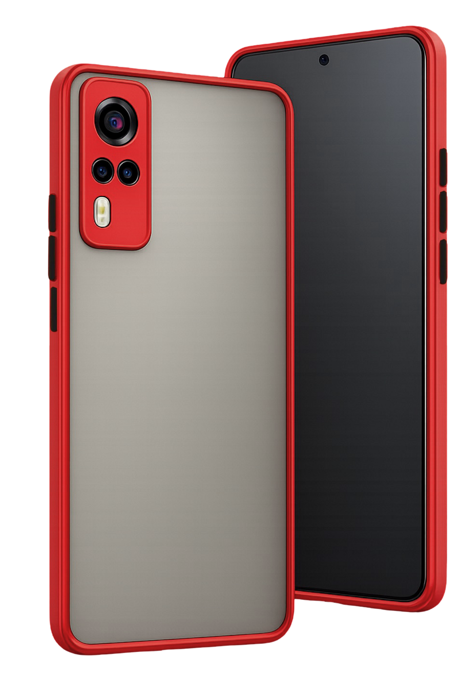 Newface Vivo Y53S Kılıf Montreal Silikon Kapak - Kırmızı