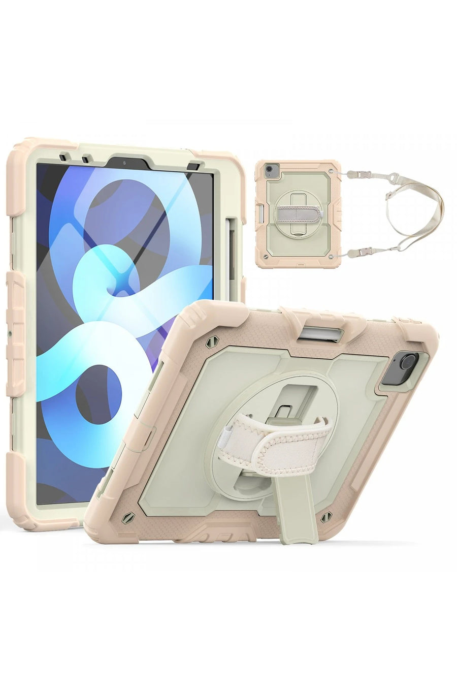 Newface Apple iPad Pro 11 (2020) Kılıf Strap New Tablet Kapak - Pembe