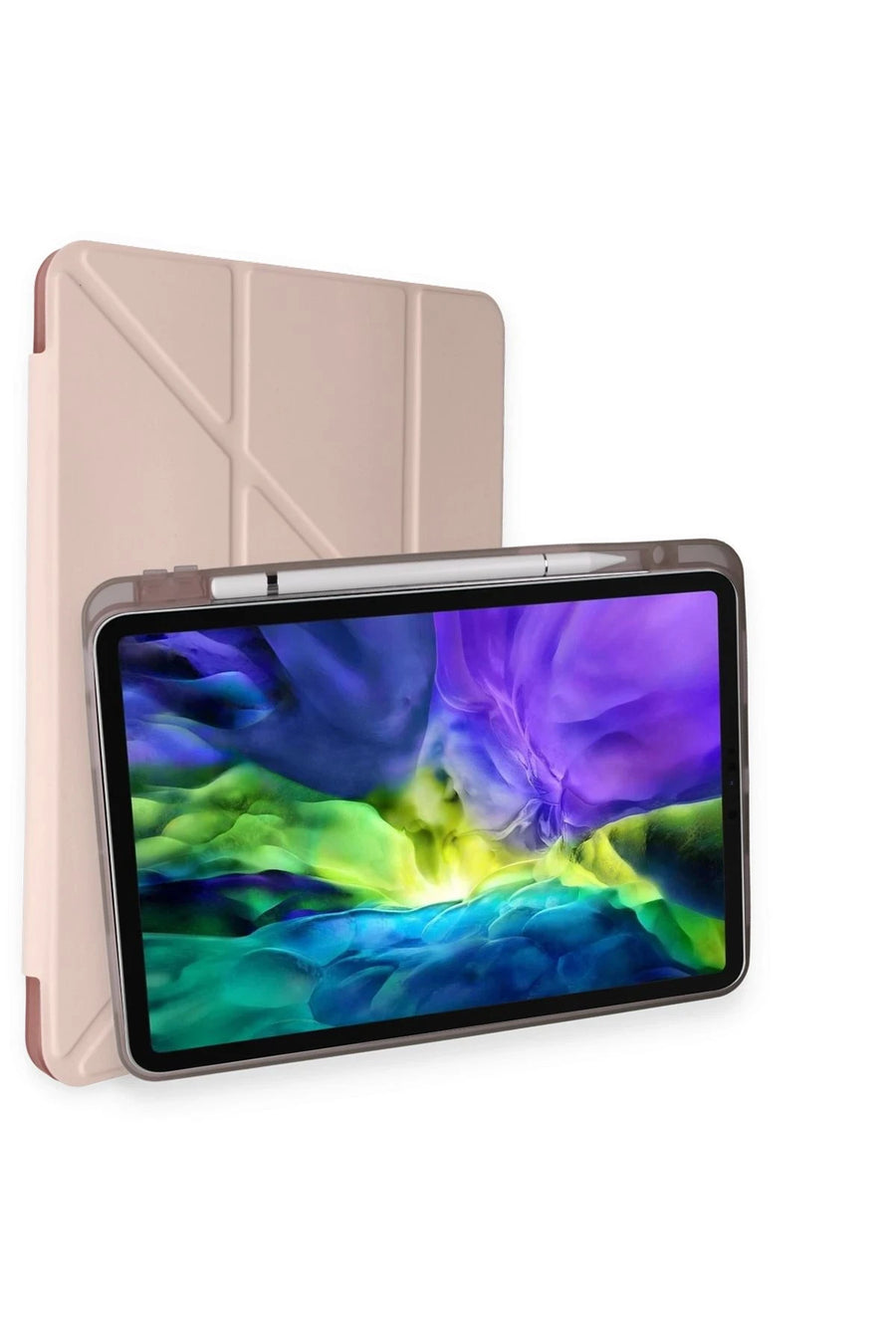 Newface Apple iPad Pro 11 (2021) Kılıf Kalemlikli Hugo Tablet Kılıfı - Rose Gold